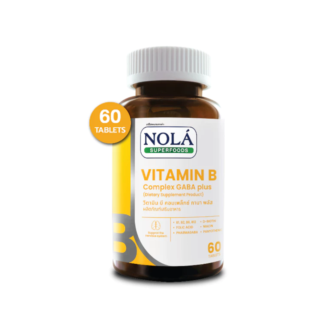 NOLA B COMPLEX GABA PLUS บูสต์สมอง ไบร์ทตลอดวัน 60 เม็ด