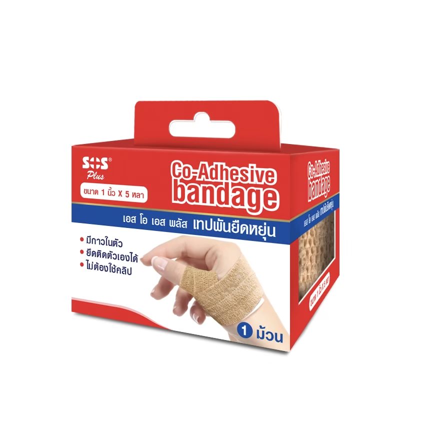 SOS PLUS CO-ADHESIVE BANDAGE 1”