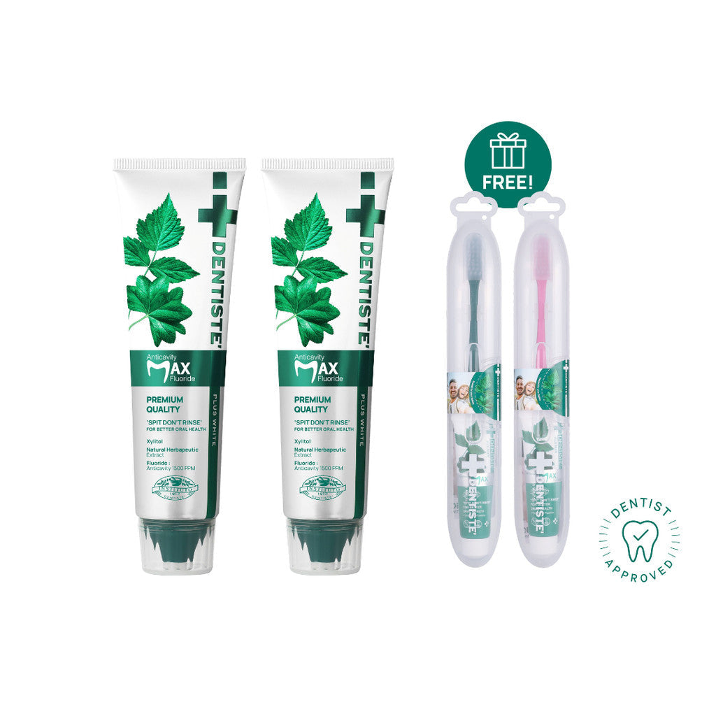 Dentiste Anticavity Max 100g Free Dentiste Ergo Travel Set (Random)