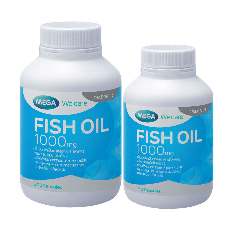 MEGA We care FISH OIL 1000 MG. SET. (200'S + 30 'S)