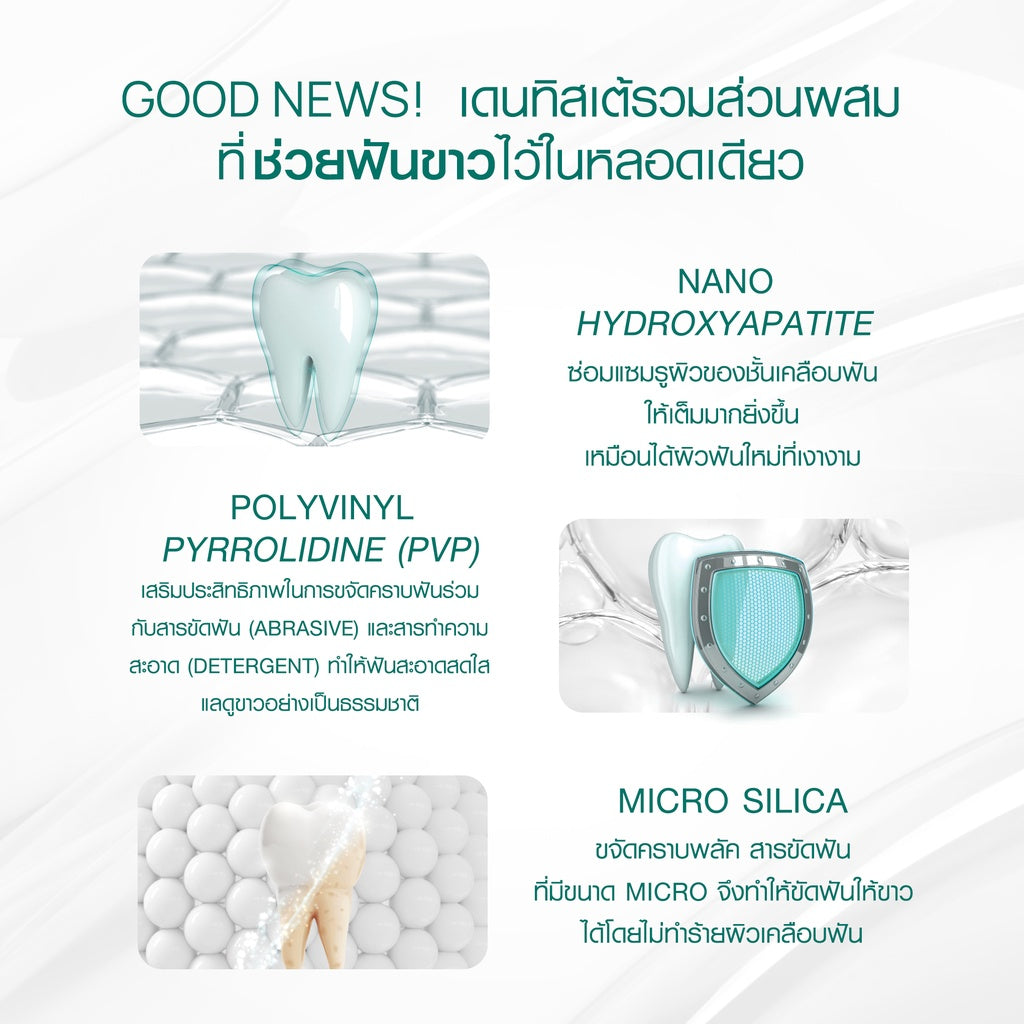 Dentiste Travel Pack Whitening (Foldable) เซ็ตยาสีฟันสูตร Premium White พร้อมแปรงพับ แบบพกพา สำหรับท่องเที่ยว เดนทิสเต้