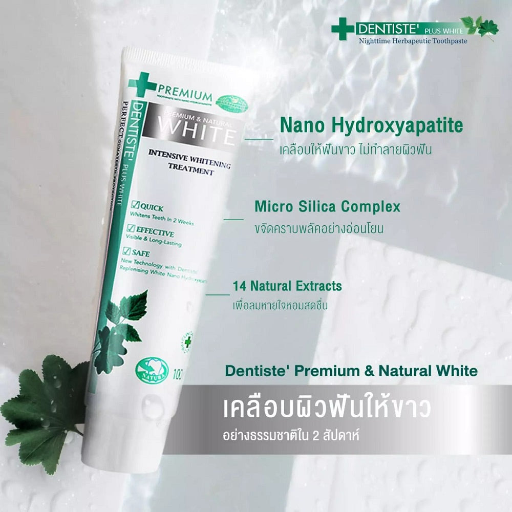 Dentiste เซ็ตฟันขาว สำหรับแปรงฟันก่อนนอน Nighttime Premium White Set