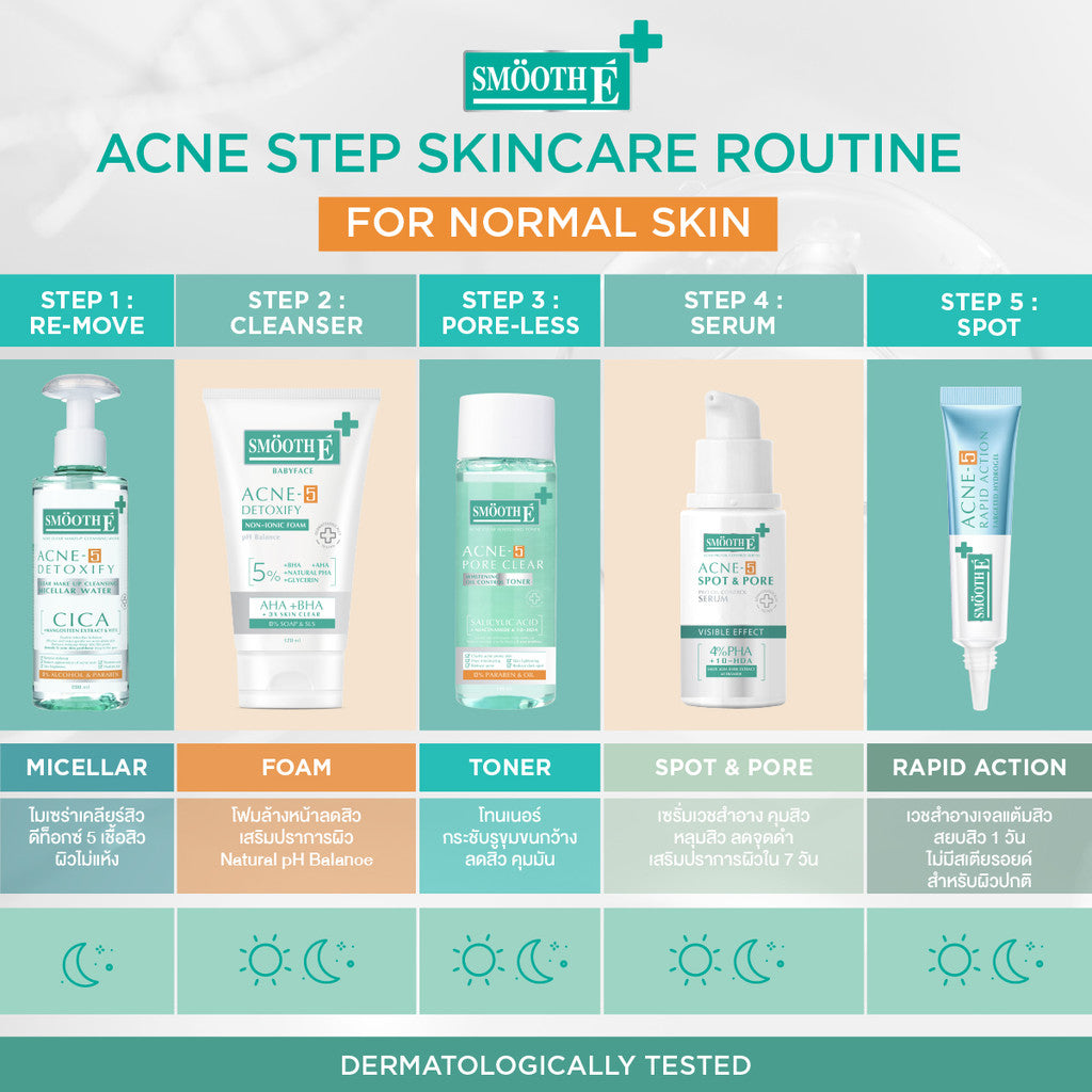 Smooth E Acne-5 Whitening Set