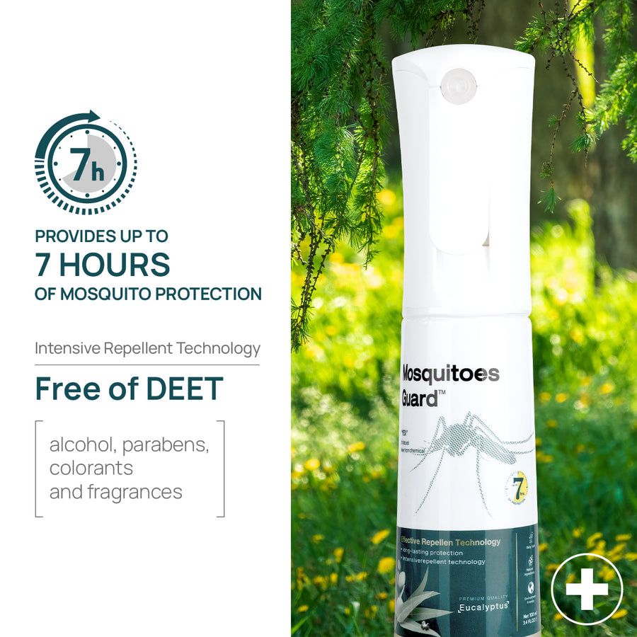 Mosquitoes Guard™ Spray สเปรย์ออยกันยุงสูตรธรรมชาติ กลิ่นยูคาลิปตัส 100 ml.