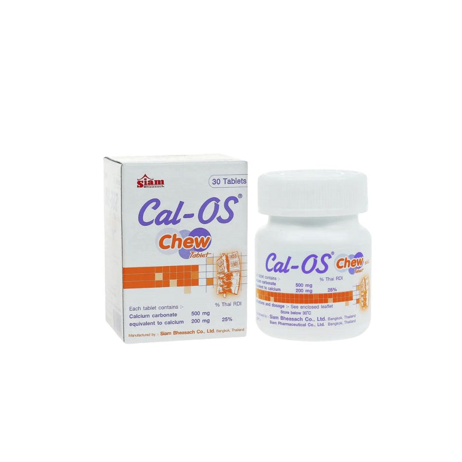 CAL-OS CHEW TAB BOTT CAL-OS CHEW แคลเซียมชนิดเม็ดเคี้ยว 30 Tab