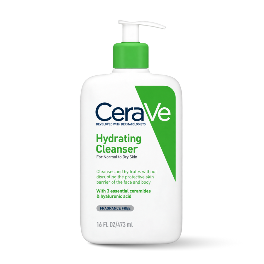cerave hydrating cleanser ทำความสะอาดผิวหน้าและผิวกายสำหรับผิวแห้ง 473 ml. (16 oz.)