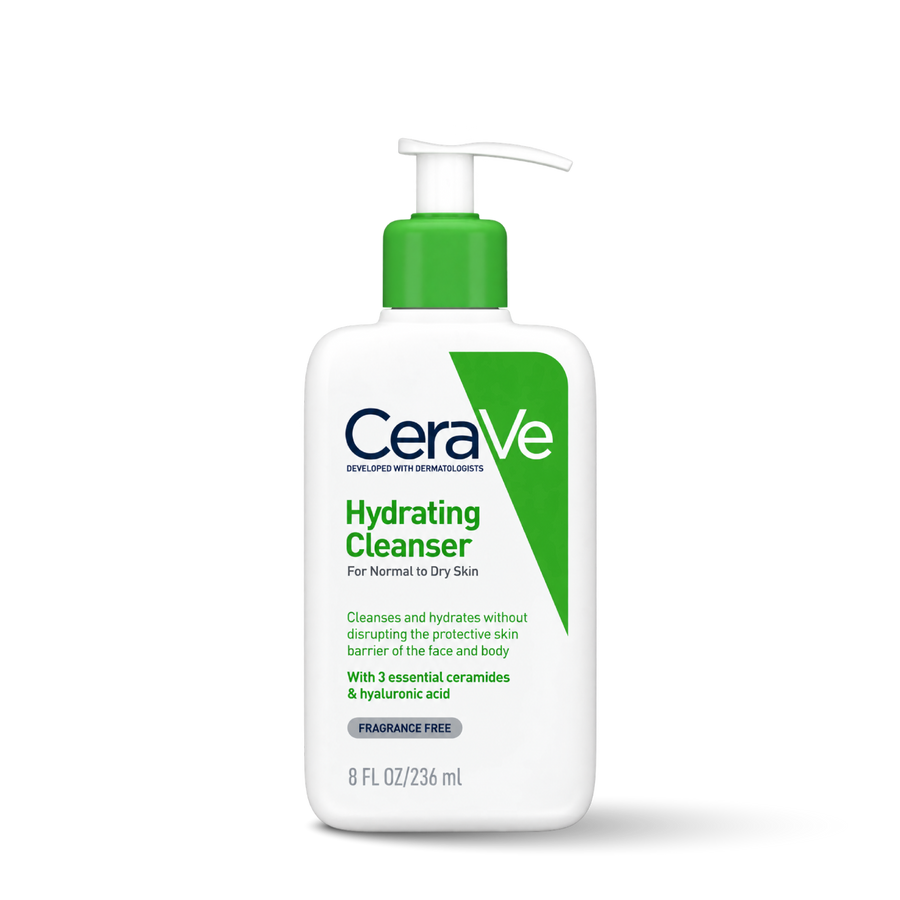 cerave hydrating cleanser ทำความสะอาดผิวหน้าและผิวกายสำหรับผิวแห้ง 236 ml. (8 oz.)