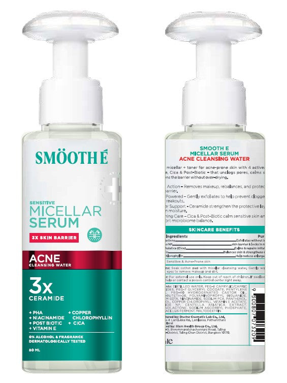 SMOOTHE MICELLAR SERUM ACNE CLEANSING WATER
