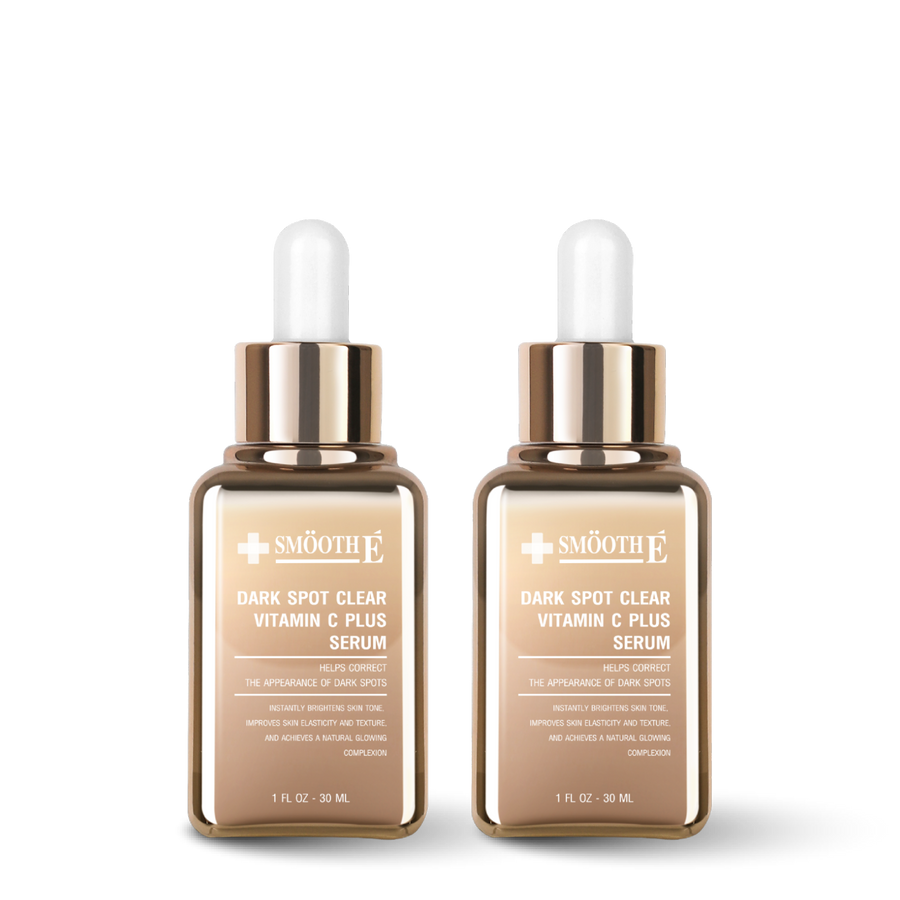 (pack 2) smooth e dark spot clear vitamin c plus serum 30 ml. เซรั่มลดจุดด่างดำ ริ้วรอย สีผิวไม่สม่ำเสมอ