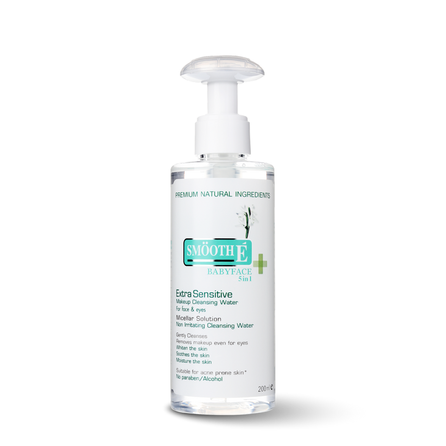 smooth e extra sensitive makeup cleansing water 200 ml.