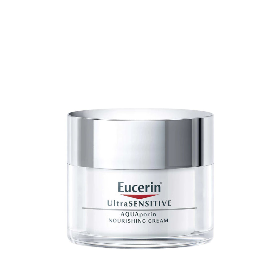 Eucerin UltraSENSITIVE AQUAPORIN NOURISHING CREAM 50 ML ยูเซอริน ครีมบำรุงผิวหน้า บำรุงผิวแห้งขาดน้ำ สำหรับผิวแพ้ง่าย