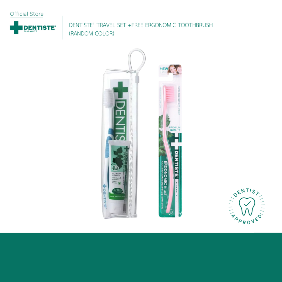 [สินค้าใหม่!] Dentiste' Travel Set +Free Ergonomic Toothbrush