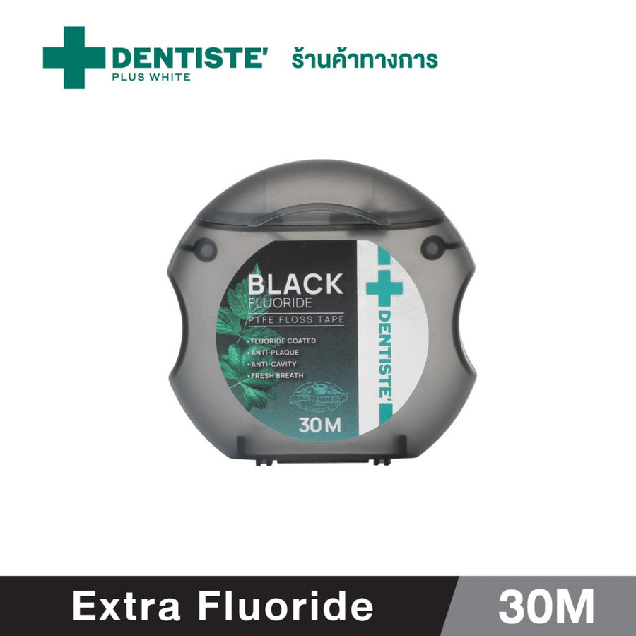 [Mid-Year Sale] Dentiste Dental Black PTFE Floss Tape with Fluoride 30m