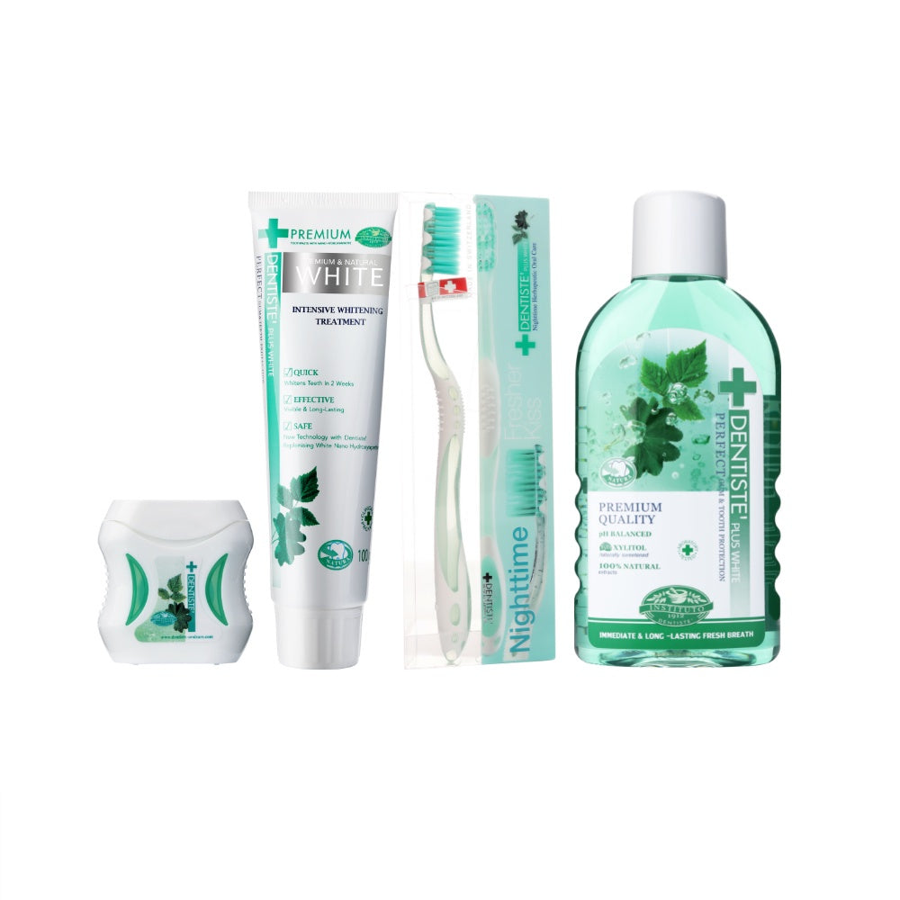 Dentiste เซ็ตฟันขาว สำหรับแปรงฟันก่อนนอน Nighttime Premium White Set