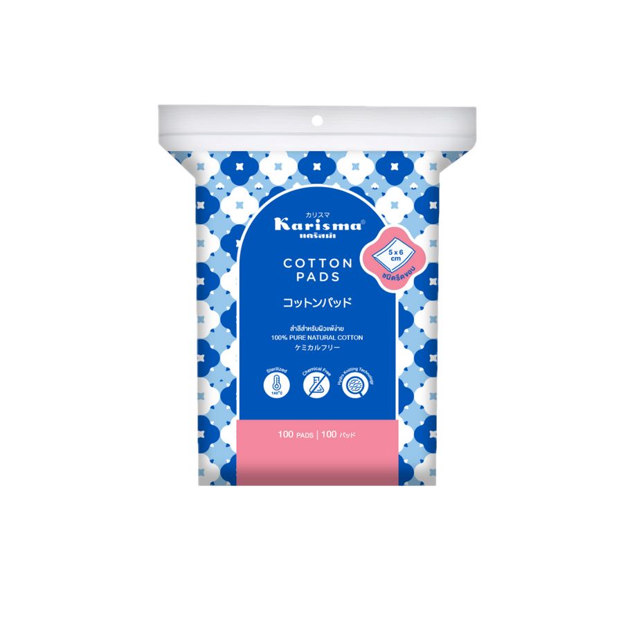 [1 Free 1 ] KARISMA COTTON COMPRESSED PADS สำลีเช็ดเครื่องสำอาง สำลีแผ่นรีดขอบ