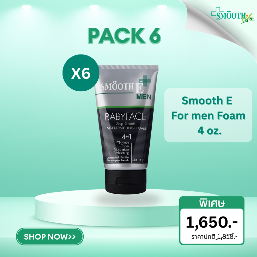 [Pack 6] Smooth E For men Foam 4 oz.