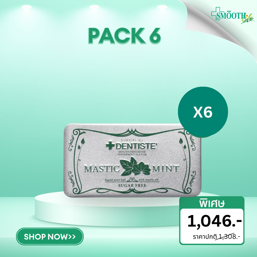 [Pack 6] Sukkiri By Dentiste Love Mint 50Tab