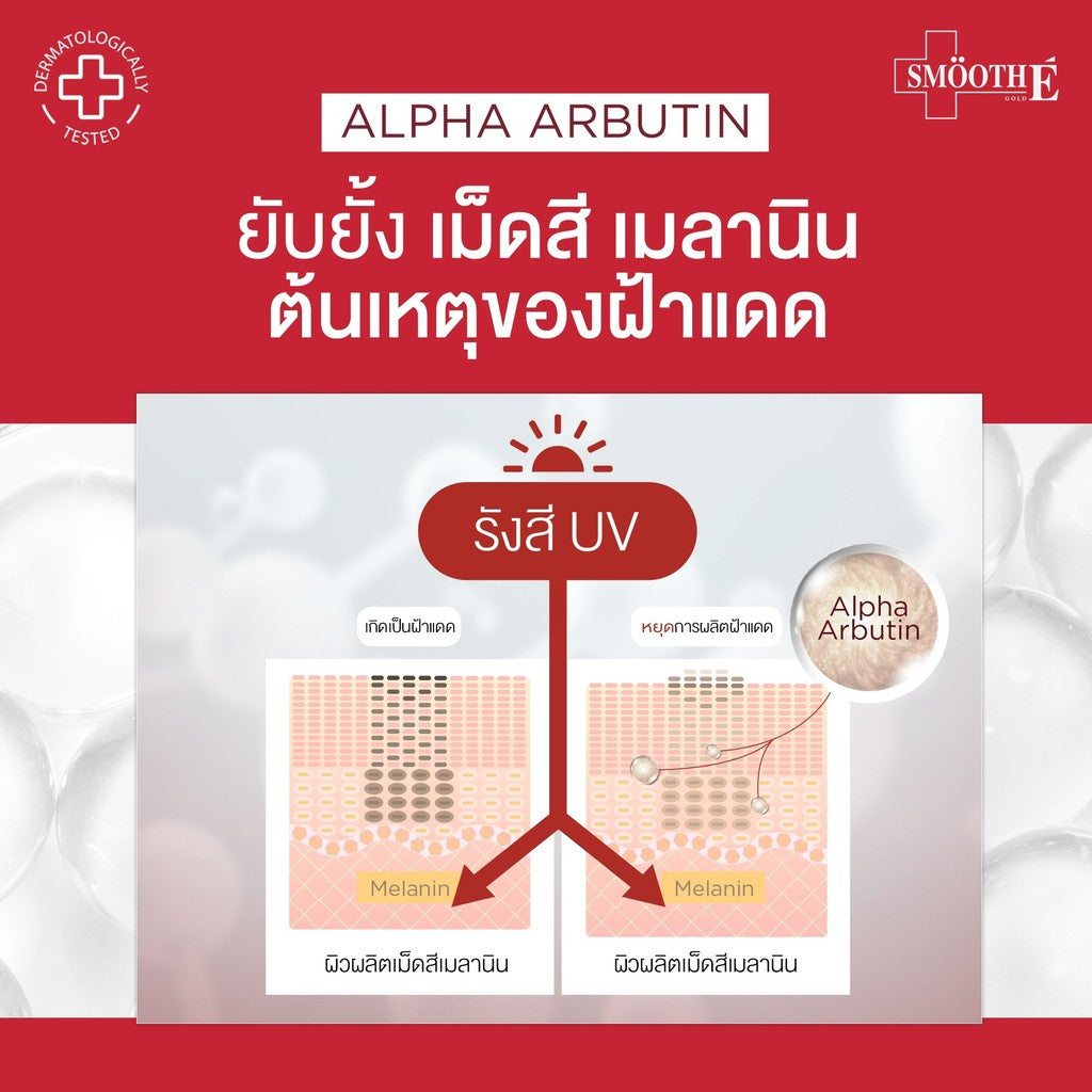 [1 Free 1] Smooth E 24k Glow Booster Wrinkle Repaire Supreme Serum 30 ml. Free Smooth E Gold Cream 12 g.