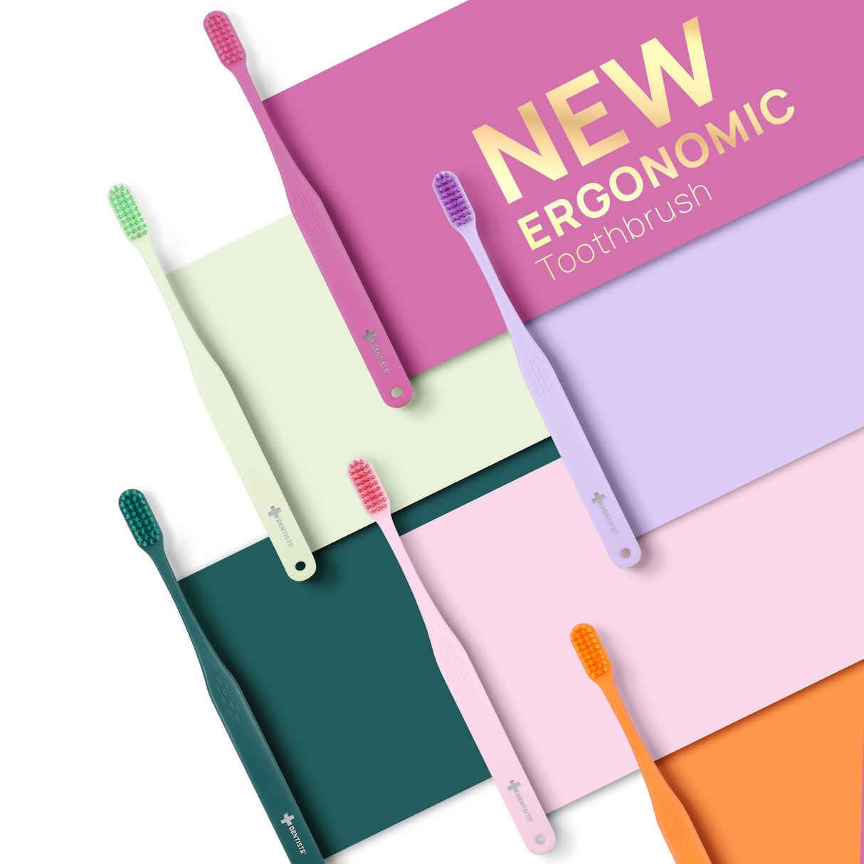 Dentiste Ergonomic Toothbrush Twin Pack (Random Color)