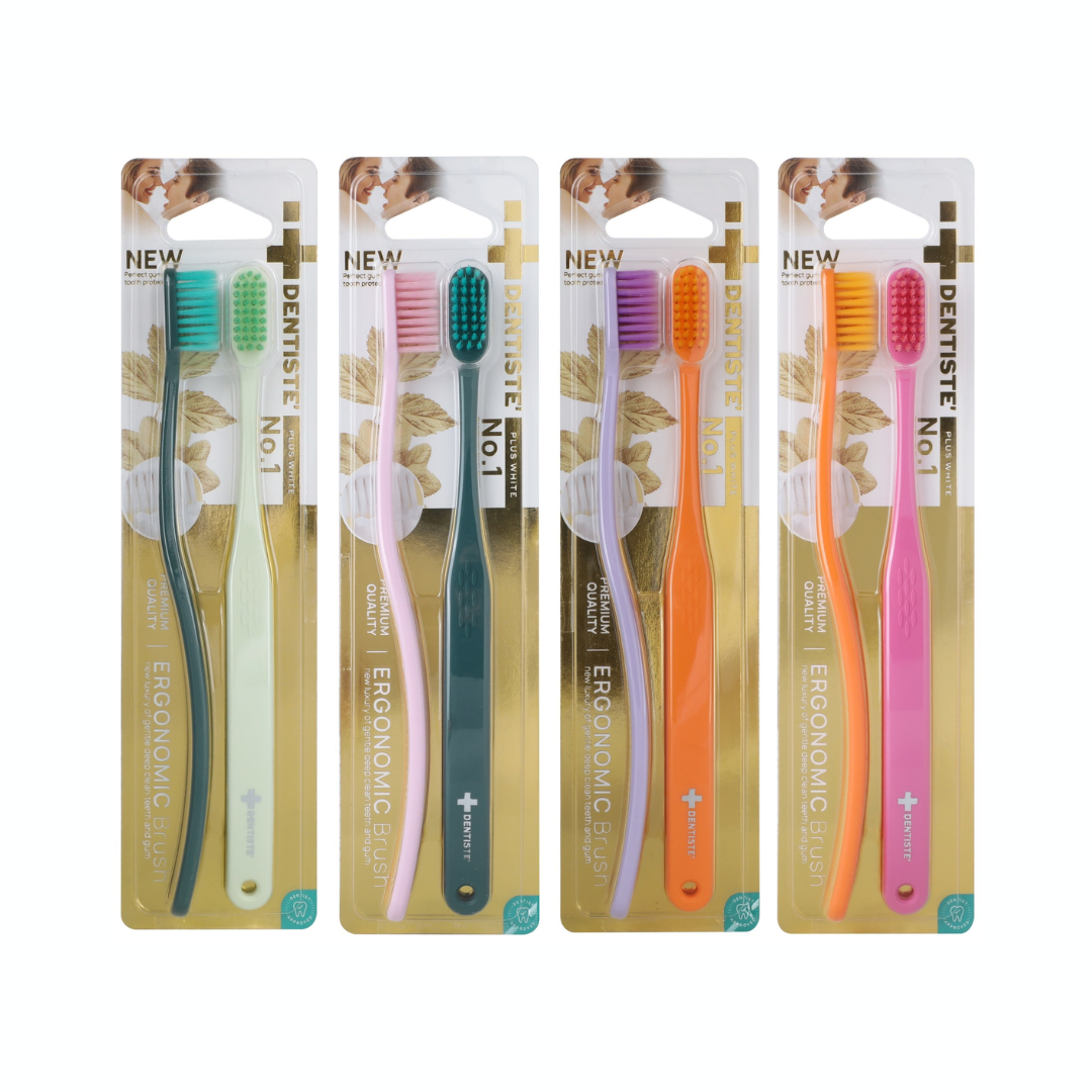 Dentiste Ergonomic Toothbrush Twin Pack (Random Color)