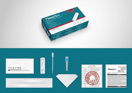Flowflex กล่องเขียว 2in1 SARS-CoV2 2in1 1กล่อง 1ชุดตรวจ 1Test แหย่ปลายจมูกและน้ำลาย