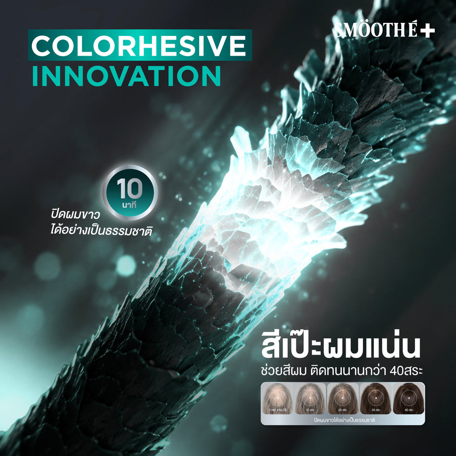 [New] Smooth E HAIR COLOR SHAMPOO (NATURAL BROWN) SACHET 30 GM. (6 PCS/BOX)