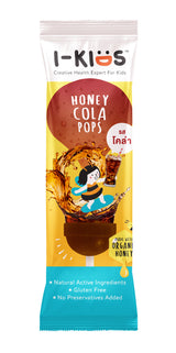 I-Kids Honey Cola Pops ไอ-คิดส์ ป๊อปส์ ลูกอม ผสม วิตามินสำหรับเด็ก 10 g. (รสโคล่า)