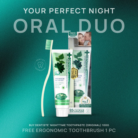 [Buy 1 Get 1] Dentiste Original Nighttime Toothpaste 100 g Free! Ergonomic Toothbrush