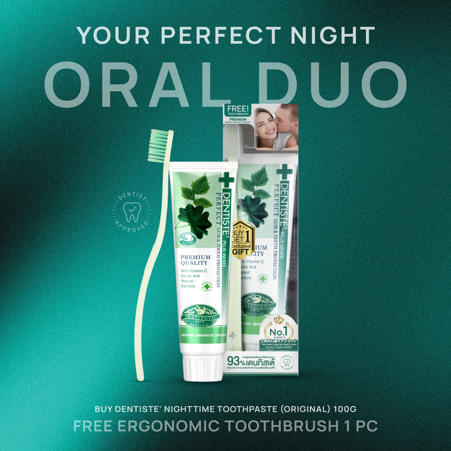 [Buy 1 Get 1] Dentiste Original Nighttime Toothpaste 100 g Free! Ergonomic Toothbrush