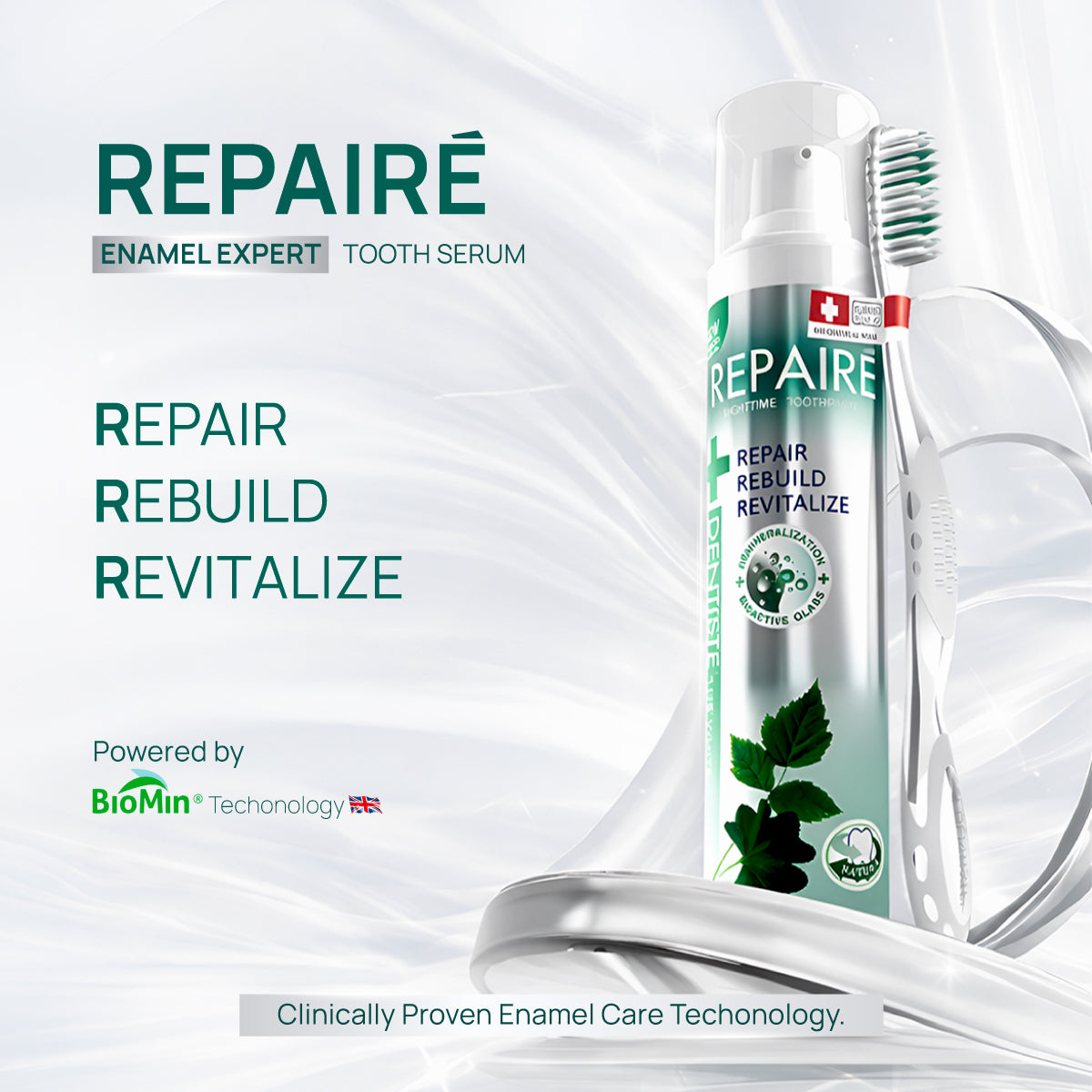 [1 Free 3] Dentiste Repaire 2in1 70g Free Brush x2 Advanced Care x1