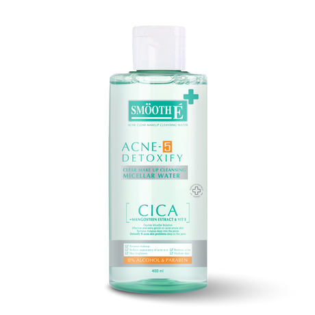 smooth e acne-5 clear makeup cleansing water 400 ml