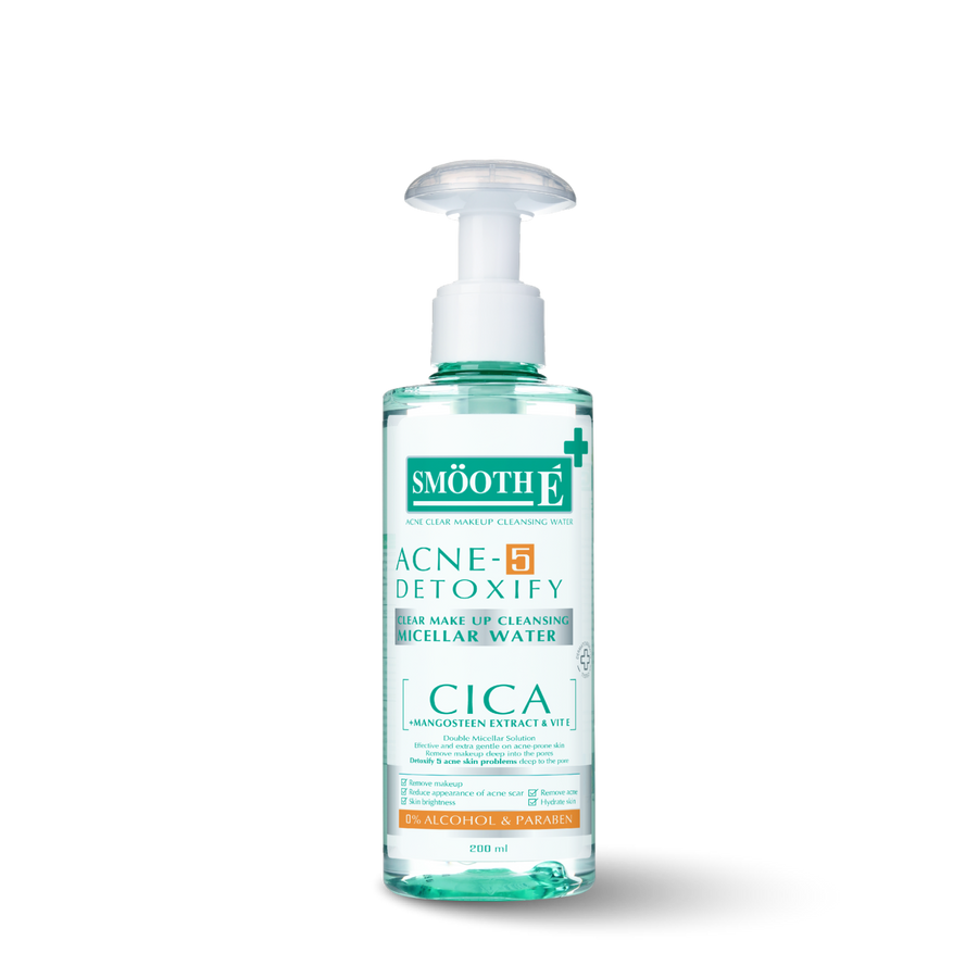 smooth e acne-5 clear makeup cleansing water 200 ml