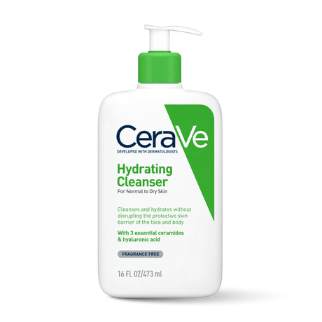 cerave hydrating cleanser ทำความสะอาดผิวหน้าและผิวกายสำหรับผิวแห้ง 473 ml. (16 oz.)