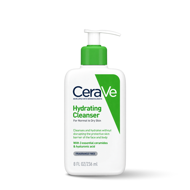 cerave hydrating cleanser ทำความสะอาดผิวหน้าและผิวกายสำหรับผิวแห้ง 236 ml. (8 oz.)