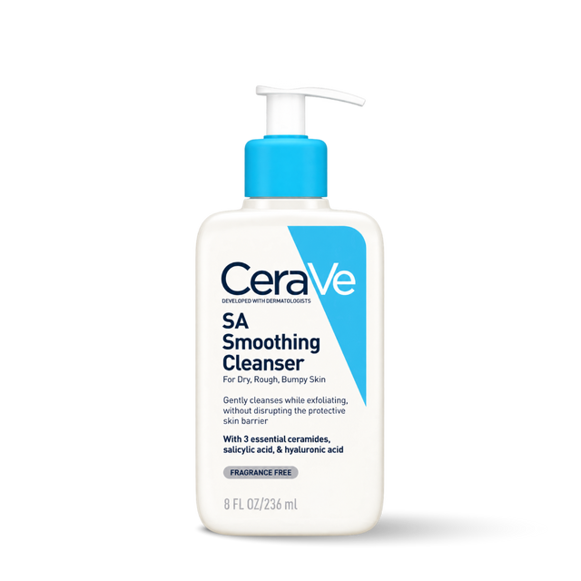 cerave sa smoothing cleanser เซราวี เอสเอ สมูทติ้ง คลีนเซอร์ ผลิตภัณฑ์ทำความสะอาด สำหรับผิวหยาบกร้าน ไม่เรียบเนียน 236ml