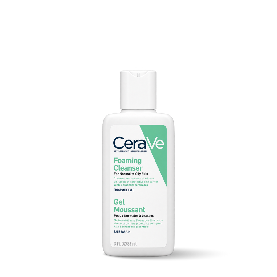 cerave foaming cleanser คลีนซิ่งโฟมทำความสะอาดผิวหน้าและผิวกาย สำหรับผิวมัน 88ml