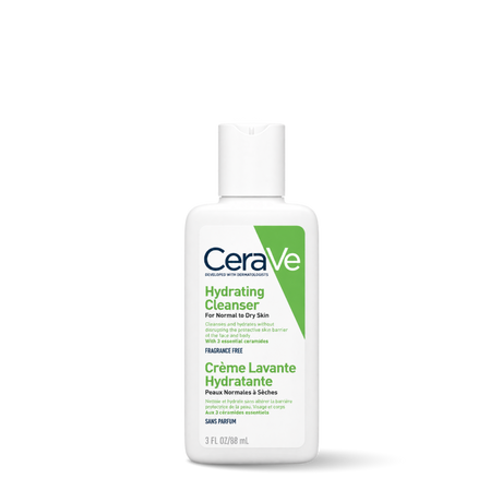 cerave hydrating cleanser ทำความสะอาดผิวหน้าและผิวกาย สำหรับผิวแห้ง 88ml.