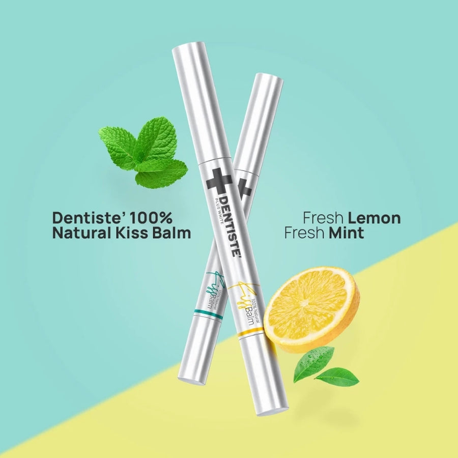 [สินค้าใหม่!] Dentiste' 100% Natural Kiss Balm Fresh Mint / Fresh Lemon 1.5 g. เดนทิสเต้ ลิปบาล์ม ปกป้องและบำรุงริมฝีปาก
