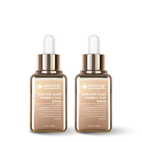 (pack 2) smooth e dark spot clear vitamin c plus serum 30 ml. เซรั่มลดจุดด่างดำ ริ้วรอย สีผิวไม่สม่ำเสมอ