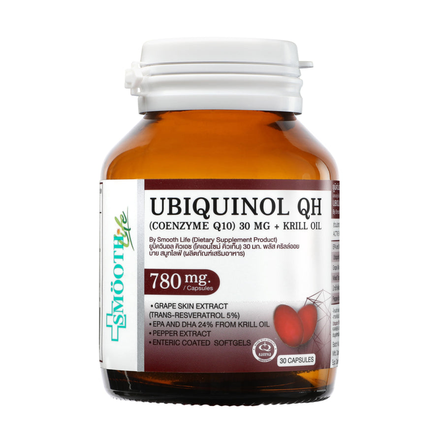 Smooth Life Ubiquinol QH (Coenzyme Q10) 30 MG. + Krill Oil