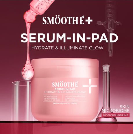 [Pack 6] SMOOTH E SERUM-IN-PAD HYDRATE & ILLUMINATE GLOW 101 ML.