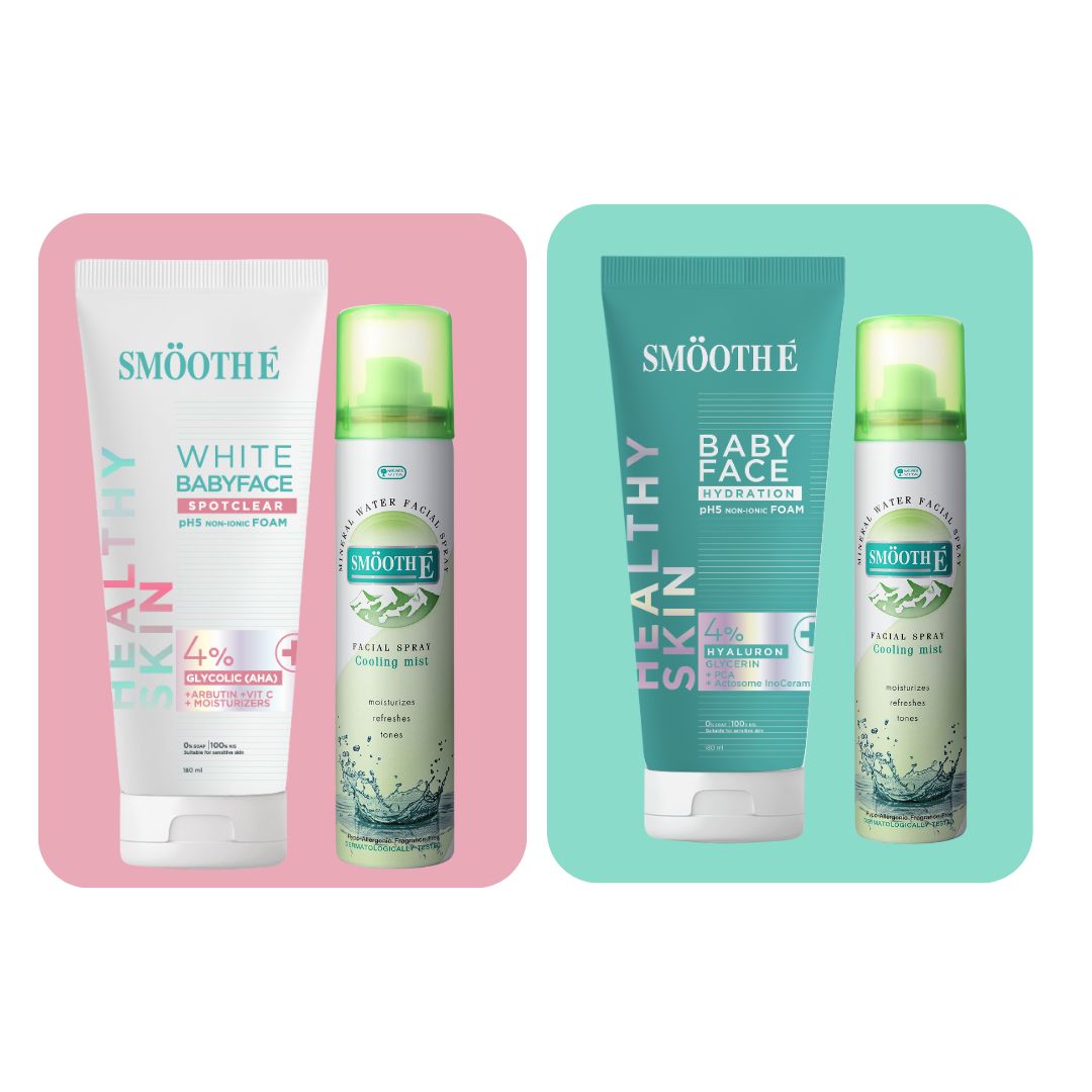 [Buy 1 Get 1] Smooth E Babyface Foam 180 ml. free Smooth E Mineral Spray 100 ml.