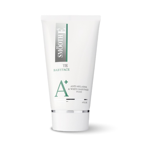 smooth e anti melasma white baby face foam 4 oz.