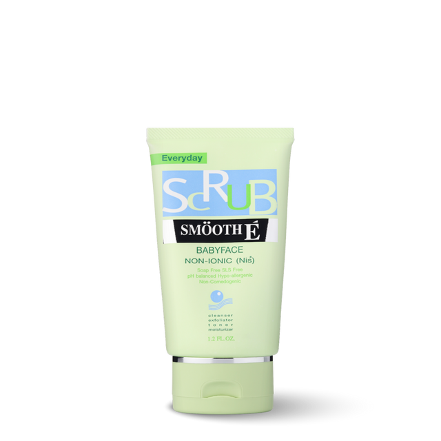 smooth e babyface scrub 1.2 oz.