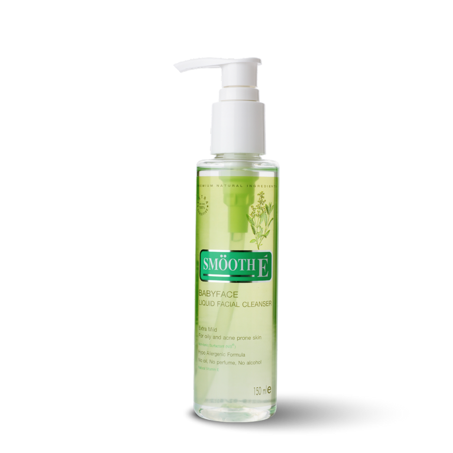 smooth e extra mild babyface liquid facial cleanser