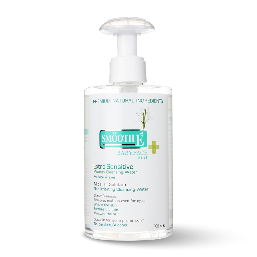 smooth e extra sensitive makeup cleansing water 300 ml.
