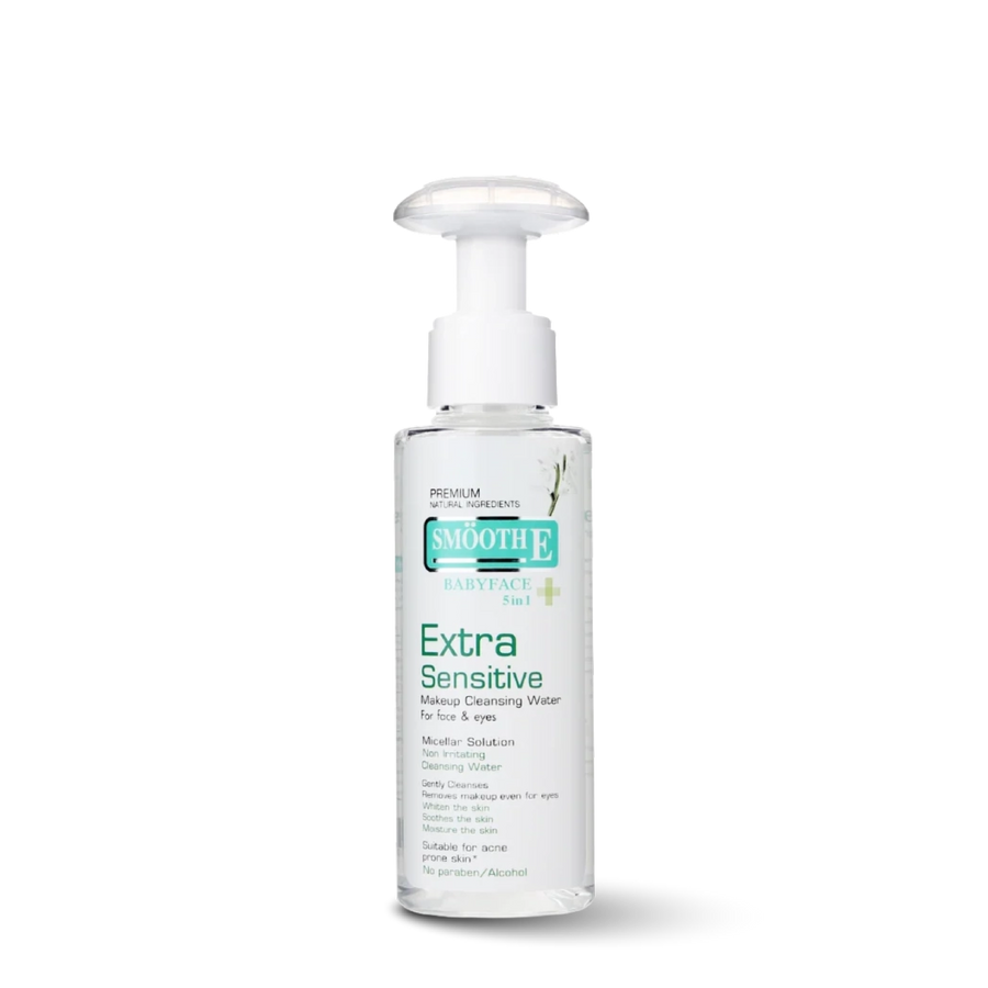 smooth e extra sensitive makeup cleansing water 100 ml.