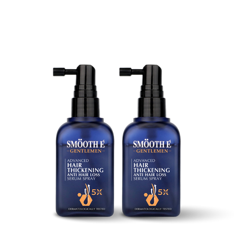 (pack 2) smooth e gentlemen advanced hair thickening anti hair loss serum spray
