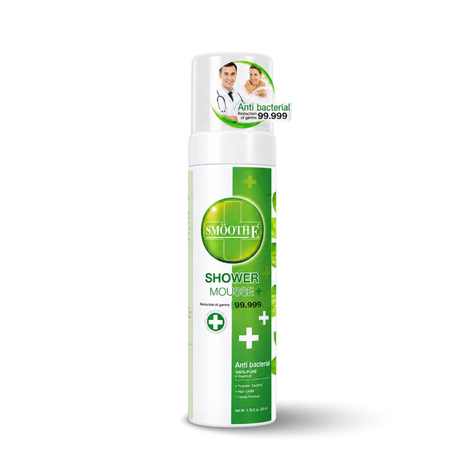 smooth e mild &moisturizing antibacterial shower mousse