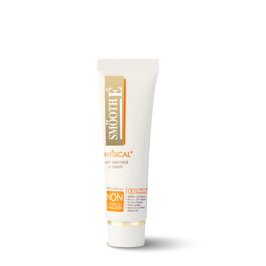 smooth e physical white babyface spf50+ pa+++ uv expert white 15 g.